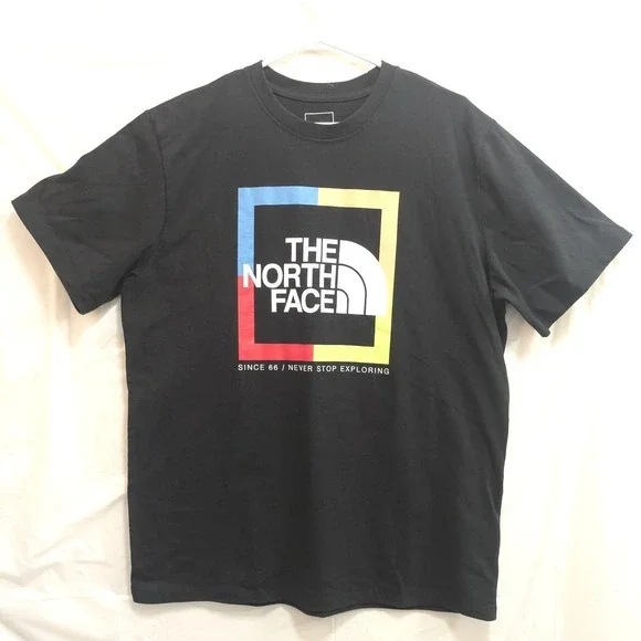 The North Face Mens XL Black Graphic T Shirt Sinceβ 66 Never Stop Exploring Tee - Picture 1 of 8